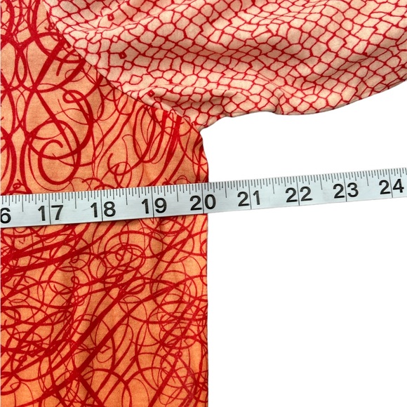 Chico’s Embellished 3/4 Sleeve Geo Print Scoop Neck Top Size 2 | Large (12) - Picture 5 of 6